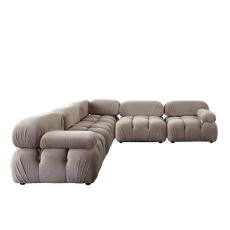 Paloma Mink Tan Velvet 3-Piece Sofa by Diamond Sofa at Eve Furniture