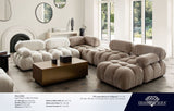Paloma Mink Tan Velvet 3-Piece Sofa by Diamond Sofa at Eve Furniture