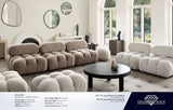 Paloma Mink Tan Velvet 3-Piece Sofa by Diamond Sofa at Eve Furniture
