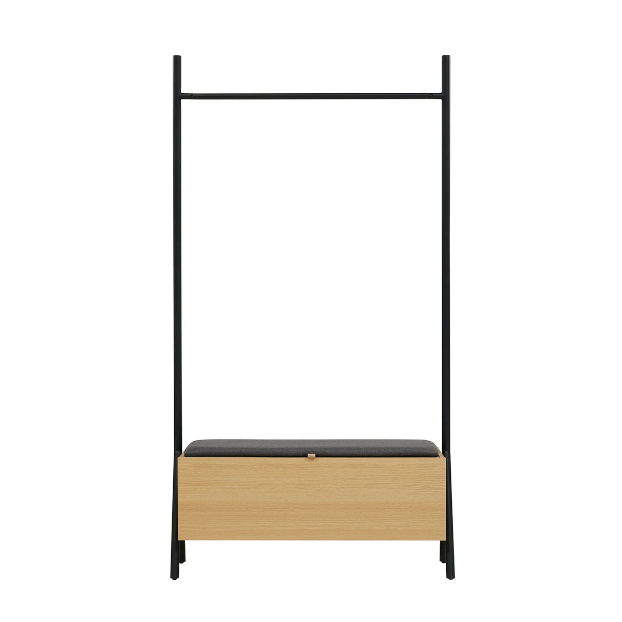Paloma Open Hanging Closet in Natural Oak by Manhattan Comfort at Eve Furniture