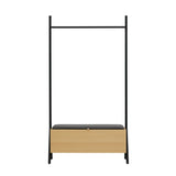 Paloma Open Hanging Closet in Natural Oak by Manhattan Comfort at Eve Furniture