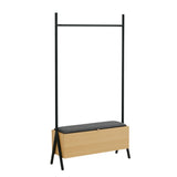 Paloma Open Hanging Closet in Natural Oak by Manhattan Comfort at Eve Furniture