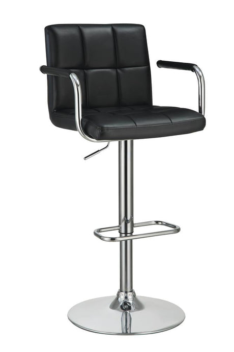 Palomar Black/Chrome Adjustable Height Bar Stool