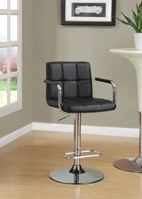 Palomar Black/Chrome Adjustable Height Bar Stool