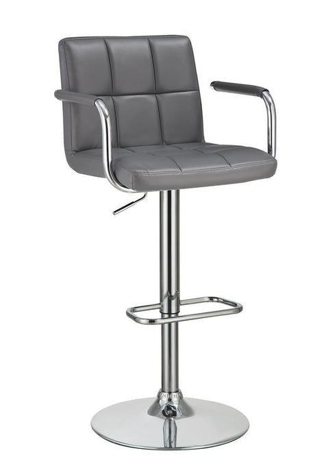 Palomar Gray/Chrome Adjustable Height Bar Stool by Coaster at Eve Furniture