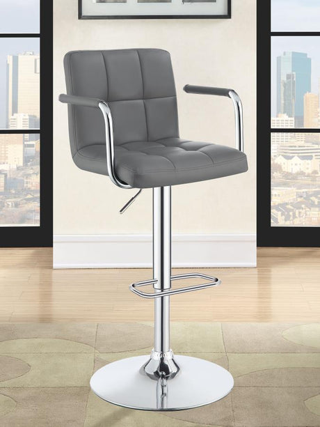 Palomar Gray/Chrome Adjustable Height Bar Stool by Coaster at Eve Furniture