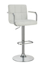 Palomar White/Chrome Adjustable Height Bar Stool by Coaster at Eve Furniture