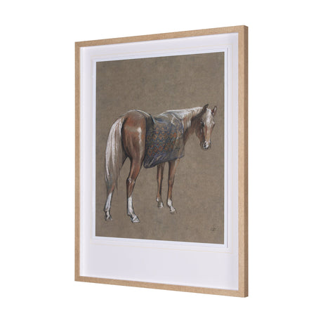 Palomino Blanket by Mercana Studio a Hand Embellished Textured Framed Art Print by Mercana at Eve Furniture