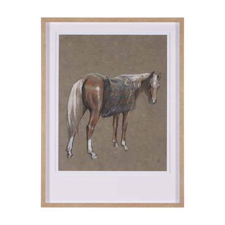 Palomino Blanket by Mercana Studio a Hand Embellished Textured Framed Art Print by Mercana at Eve Furniture
