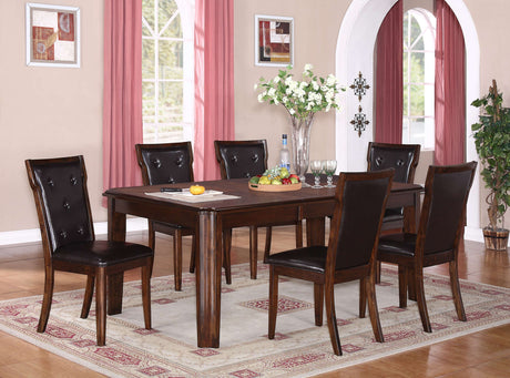 Pam Deep Brown Dining Room Set by Cosmos Furniture at Eve Furniture