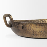 Pama Hammered Gold Metal Decorative Trays (Set of 2) by Mercana at Eve Furniture