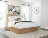 Pamaria Light Brown Queen Upholstered Bed by Ashley at Eve Furniture