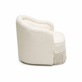 Pamela Cream Boucle Tassel Lounge Chair by TOV Furniture at Eve Furniture