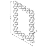 Pamela Silver Frameless Wall Mirror with Staggered Tiles by Coaster at Eve Furniture