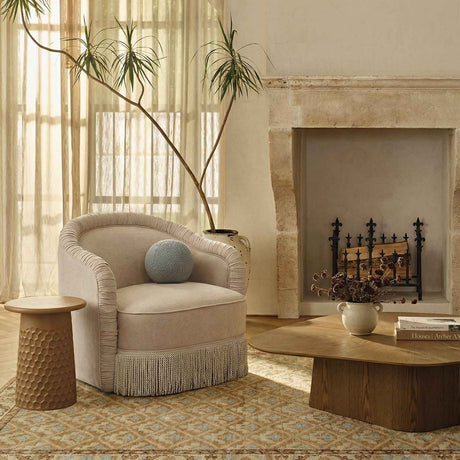 Pamela Tan Performance Chenille Tasseled Lounge Accent Chair by TOV Furniture at Eve Furniture