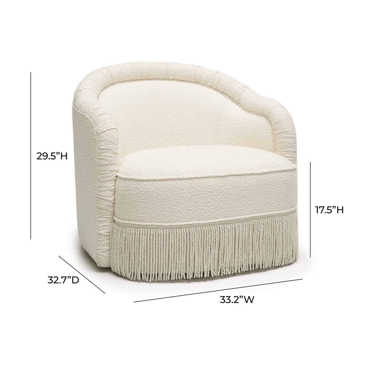 Pamela Tasseled Lounge Accent Chair by TOV Furniture at Eve Furniture