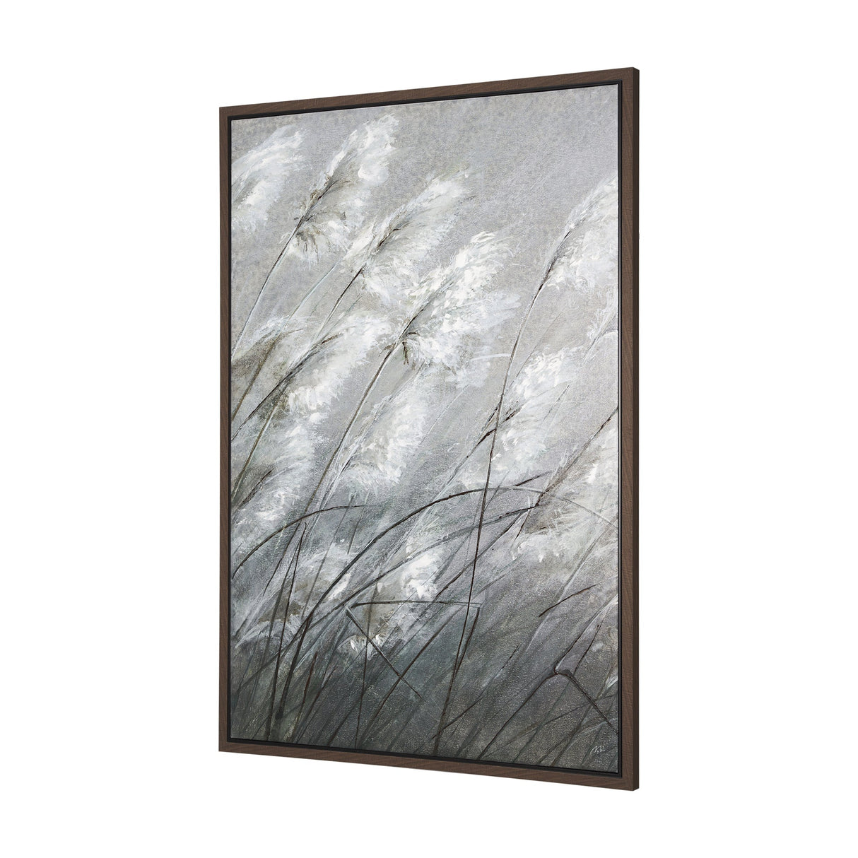 Pampas Grass Breeze I by Mercana Studio a Hand Embellished Textured Framed Canvas by Mercana at Eve Furniture