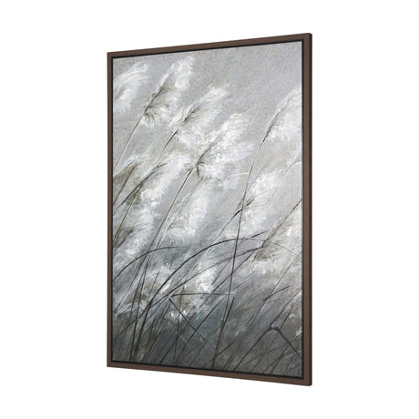 Pampas Grass Breeze I by Mercana Studio a Hand Embellished Textured Framed Canvas by Mercana at Eve Furniture