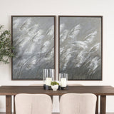 Pampas Grass Breeze I by Mercana Studio a Hand Embellished Textured Framed Canvas by Mercana at Eve Furniture