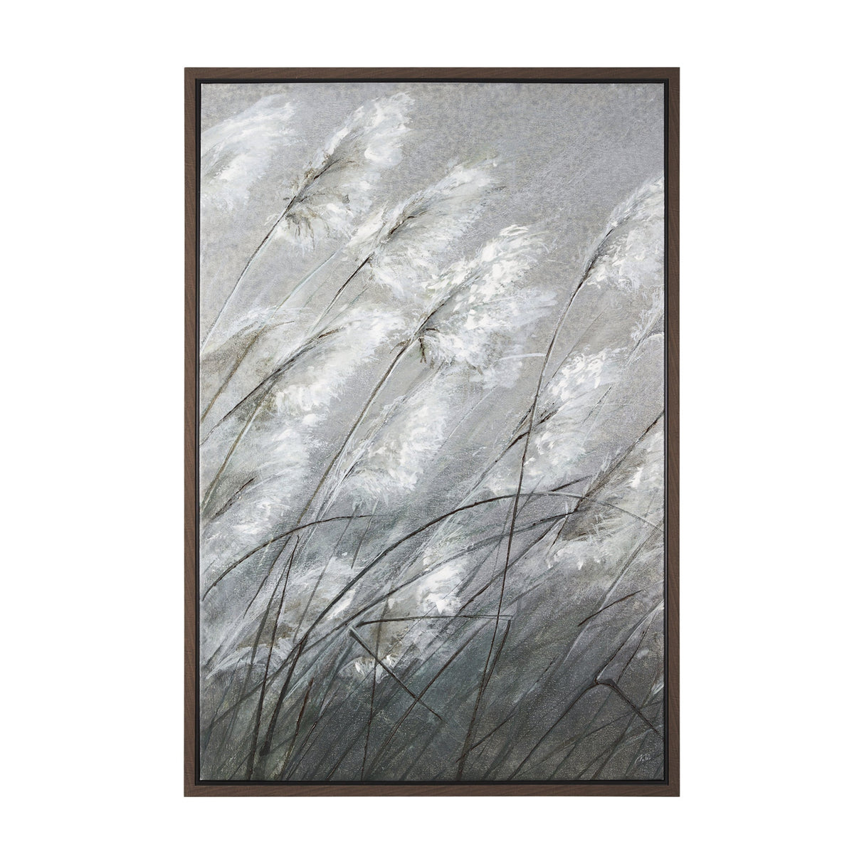 Pampas Grass Breeze I by Mercana Studio a Hand Embellished Textured Framed Canvas by Mercana at Eve Furniture