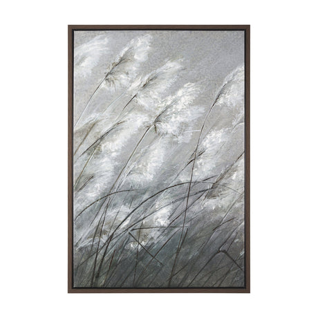 Pampas Grass Breeze I by Mercana Studio a Hand Embellished Textured Framed Canvas by Mercana at Eve Furniture