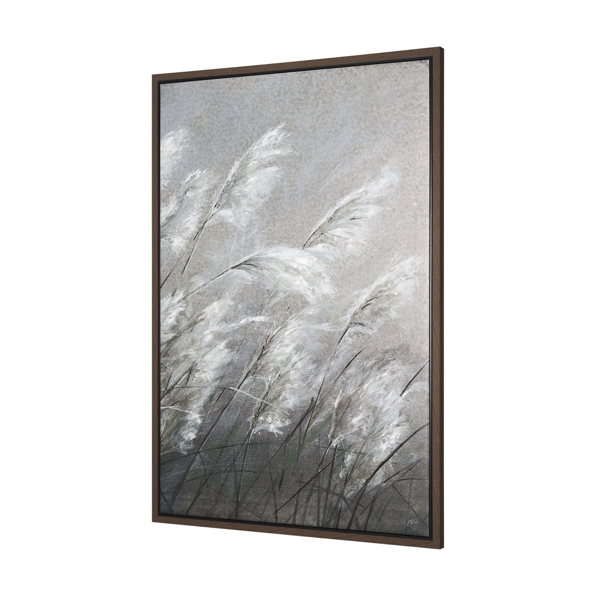 Pampas Grass Breeze II by Mercana Studio a Hand Embellished Textured Framed Canvas by Mercana at Eve Furniture