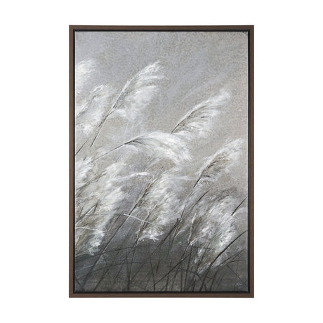 Pampas Grass Breeze II by Mercana Studio a Hand Embellished Textured Framed Canvas by Mercana at Eve Furniture