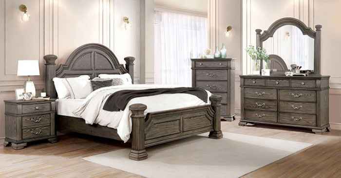 Pamphilos Gray 5-Piece Queen Bedroom Set by Furniture of America at Eve Furniture