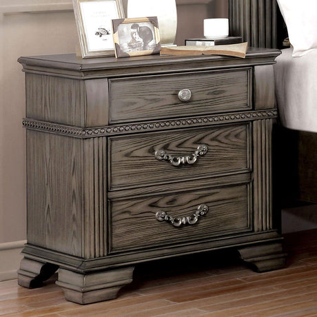 Pamphilos Gray Night Stand by Furniture of America at Eve Furniture