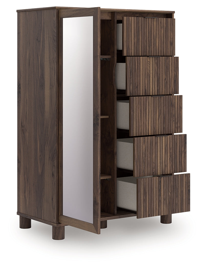 Pamytta Brown Dressing Chest by Ashley at Eve Furniture