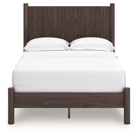 Pamytta Brown Full Panel Platform Bed by Ashley at Eve Furniture