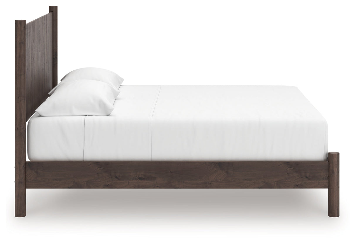 Pamytta Brown King Panel Platform Bed by Ashley at Eve Furniture