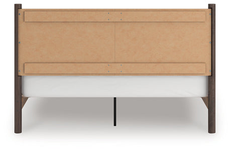 Pamytta Brown King Panel Platform Bed by Ashley at Eve Furniture