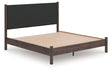 Pamytta Brown King Upholstered Panel Platform Bed by Ashley at Eve Furniture