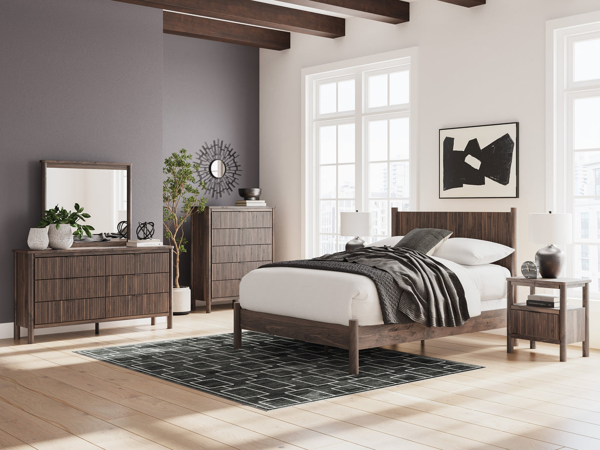 Pamytta Brown Panel Bedroom Setv by Ashley at Eve Furniture