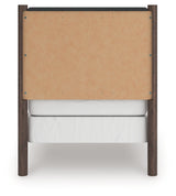 Pamytta Brown Twin Upholstered Panel Bed by Ashley at Eve Furniture