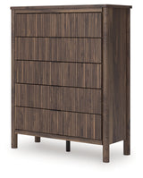 Pamytta Brown Wide Chest of Drawers by Ashley at Eve Furniture
