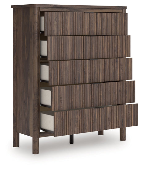 Pamytta Brown Wide Chest of Drawers by Ashley at Eve Furniture