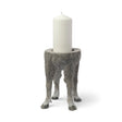 Pan Large Gray Ceramic Hoofed Table Candle Holder by Mercana at Eve Furniture