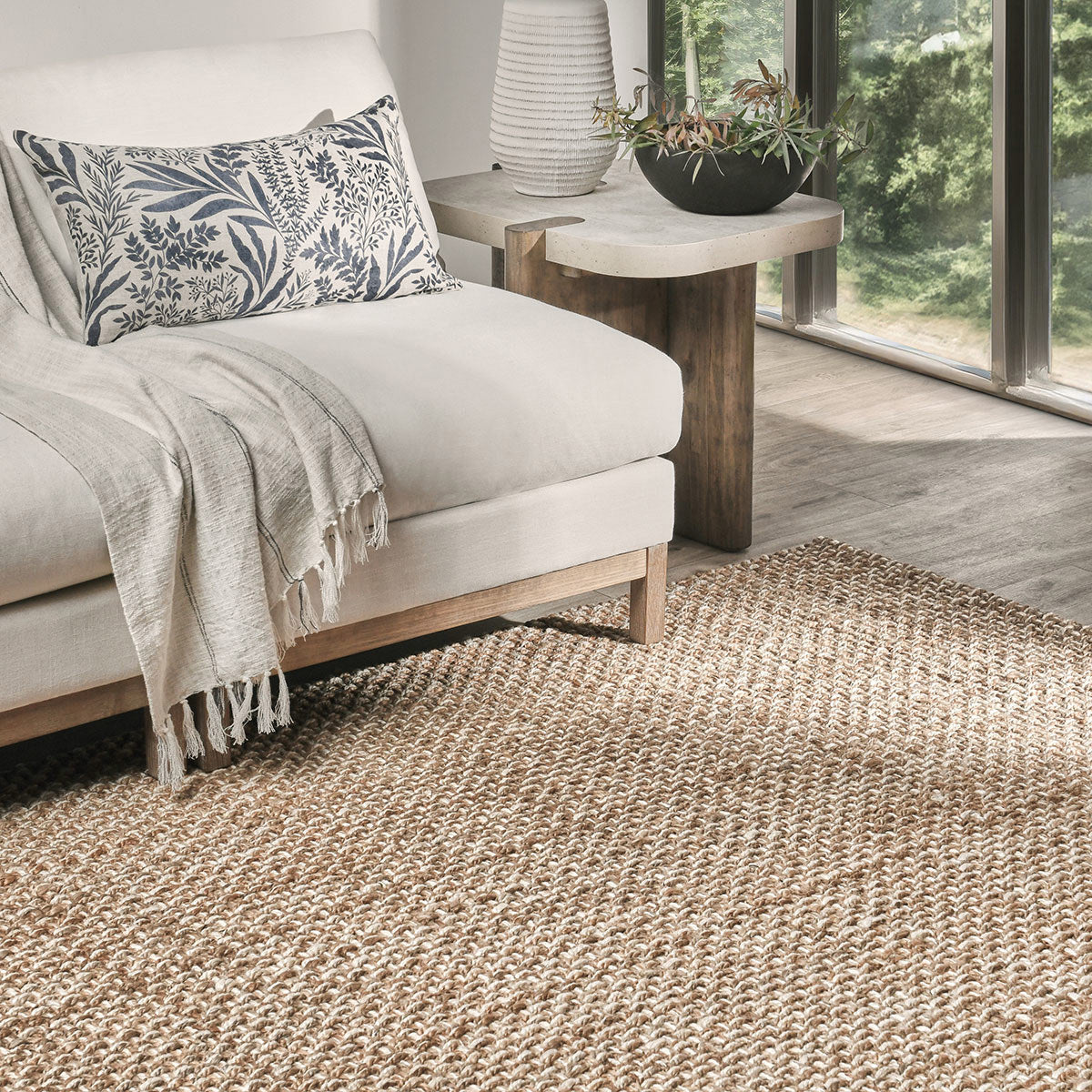 Panama Natural/Ivory Bold Stripe Rug by Classic Home at Eve Furniture