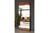 Panchali Brown/Black Floor Mirror by Ashley at Eve Furniture