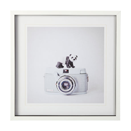 Panda & Vintage Camera by Susannah Tucker Photography a Framed Photo Art Print Matted under Glass by Mercana at Eve Furniture