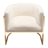 Pandora Cream Accent Chair by Diamond Sofa at Eve Furniture
