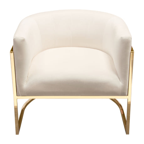Pandora Cream Accent Chair by Diamond Sofa at Eve Furniture