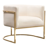 Pandora Cream Accent Chair by Diamond Sofa at Eve Furniture