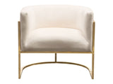 Pandora Cream Accent Chair by Diamond Sofa at Eve Furniture