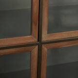 Pandora Dark Brass Metal W/Red Wood 2 Door Accent Cabinet by Mercana at Eve Furniture