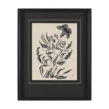 Pandora Plant by Cristina Bartl Villa Hand-Embellished Textured Framed Artwork Matted under Glass by Mercana at Eve Furniture