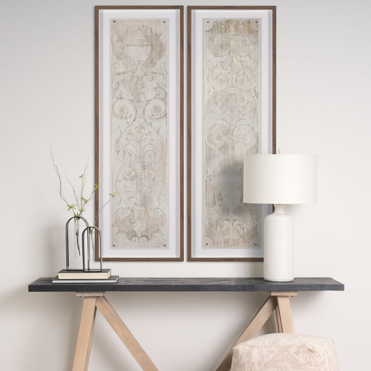 Panel Etching I by Mercana Studio a Hand Embellished Framed Art Print under Glass by Mercana at Eve Furniture
