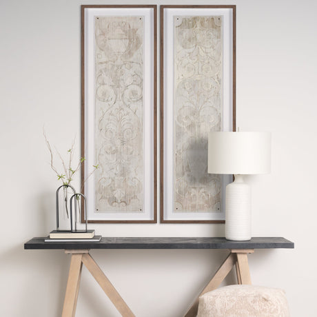 Panel Etching II by Mercana Studio a Hand Embellished Framed Art Print under Glass by Mercana at Eve Furniture